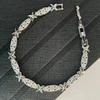 Pulseira X Cruz Transfronteiriça Europeia e Americana Zircônia Brilhante Pulseira Estilo Cool Acessível Luxo Moda Design Nicho Joia de Mão para Mulheres