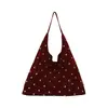 Bolsa Tote Commuter Coreana de Rebite de Nicho para Mulheres 2025 Inverno Nova Textura de Alto Padrão Bolsa de Ombro Único de Braço de Luxo Leve
