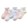Calcetines para Niñas Primavera y Otoño Delgados Blanco Puro Conejito de Dibujos Animados Transpirables Calcetines para Niños Verano Estudiante Niños Malla Calcetines para Niños