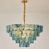 Lustre de Sala de Estar Murano Francês Modelo Designer Villa 2025 Novo Estilo Quarto Sala Lustre de Vidro Estilo Vintage
