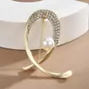 Broche de Joia de Luxo de Nicho Feminino, Acessório de Liga de Zinco com Strass Unissex de Alta Qualidade, Broche para Atacado em Estoque