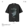 Camiseta Estampada de Manga Curta, Algodão Puro Pesado, Estilo Americano, Marca Tendência, Design Moderno, para Homens e Mulheres, Novo Caimento Solto, Venda por Atacado de Comércio Exterior Transfronteiriço, 250g