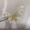 Anillo de Mariposa Perlada con Incrustaciones de Circonita, Diseño de Nicho, Sensación de Alta Gama, Accesorio de Joyería para Mujer, Anillo Versátil y Exquisito