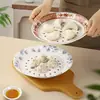 Prato de Melamina Doméstico Estilo Chinês Hotel Simples Prato Especial para Dumpling Anti-queimadura Camada Dupla Secagem Prato para Dumpling