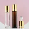 Botellas Transparentes de Bolita para Roll-on al por Mayor 15ml Botellas de Roll-on para Aceites Esenciales Botellas Dispensadoras de Vidrio Cosmético Botellas de Roll-on con Bolita para Esencia de Contorno de Ojos