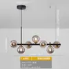 Luminária Pendente de Vidro para Restaurante de Luxo Leve Feijão Mágico, Design Criativo Minimalista Italiano, Luminária de Mesa para Sala de Jantar de Villa, Sem Alumínio