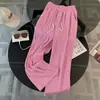 2026 Nuevo Estilo Manga Corta Sencillo Pantalón Ancho Traje Verano Rosa Elegante Casual Longitud Media Moderno Conjunto de Dos Piezas