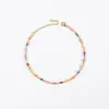 Collar Pulsera Tobillera de Caramelo Color Flor de Margarita Fresca Gota de Aceite Ovalada Dopamina Joyería de Acero Inoxidable