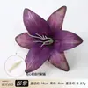 Cabeza de flor de lirio artificial 3D realista, accesorio para el cabello Hanfu, materiales para manualidades DIY, accesorio para fotos de boda, guirnalda de flores, arreglo floral