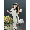 Conjunto de Verano Estilo Coreano para Niñas 2026 Nuevo de Moda Mangas Cortas Pantalones de Pierna Ancha Conjunto Casual de Dos Piezas para Niños