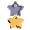 Novo Molde Suporte de Vela Estrela de Cinco Pontas Base de Vela Estrela de Natal Molde de Silicone para Gesso de Suporte de Vela Estrela de Cinco Pontas