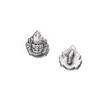 Plata Pura 999 Plata Dura 3D Botón de 10mm Amarillo Dios de la Riqueza Hebilla de Pulsera DIY Pulsera Cuerda Trenzada Accesorios Semiacabados T0560