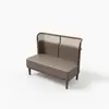 Sofa de Cabine para Restaurante Temático Personalizado Corrente de Restaurantes do Sudeste Asiático Hotel Casa de Chá Rattan Madeira Maciça Mesas e Cadeiras de Café