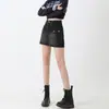 Falda de mezclilla americana corta para mujer, nueva 2025 primavera y otoño, cintura alta, forma de A en la cadera, falda de trabajo de verano.
