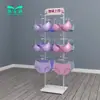 Estanterías para Tiendas de Ropa Interior, Estanterías Isla para Ropa Interior, Percheros para Sujetadores, Estanterías para Ropa Interior, Estanterías de Exhibición, Estanterías de Acero Cepillado Color Dorado Champán Oro Rosa