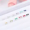 Joyería de Plata Beixi Plata de Ley S925 Diciembre Corazón Colorido en Forma de Moda Gorro de Moda Mini Pendientes Pequeños para Mujer Exquisitos de Moda Versátiles