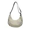 Bolsa ligera estilo coreano, bolsa impermeable tipo dumpling de nailon, adecuada para estudiantes, uso casual, para ir al trabajo y uso al aire libre; se puede llevar como bolso de hombro o bolso cruzado, tanto para hombres como para mujeres