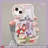 Judy Nick Es Adecuado para Funda de Teléfono Móvil Apple 17Promax Iphone15 Doble Soporte 16 Pareja 14 Dibujos Animados Lindos