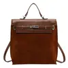 Mochila Portátil Vintage para Viajes Diarios de Mujer Otoño e Invierno 2024 Nueva Nicho Gran Capacidad Esmerilada Saliente Mochila Portátil