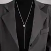 Collar Largo con Borla de Perlas para Mujer, Cadena de Suéter Sencilla, Moderna y Dulce, Nicho Ins Otoño e Invierno Elegante, Versátil y Clásico