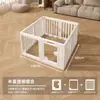 Valla para perros, barrera protectora para interiores, división para perros pequeños y medianos, uso en el hogar, jaula transparente y visible para cachorros