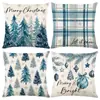 Fundas de Almohada Serie Navideña de Amazon, Cojines de Sofá Estampados de Lino, Fundas de Almohada, Soporte para Personalización con Tu Propio Diseño
