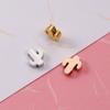 Colgante de cuenta de agujero pequeño de cactus de planta de 10*8 mm acero inoxidable espejo de doble cara accesorios de joyería DIY agujero de 1,8 mm