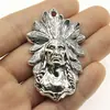 58X35Mm 9g Plata Antigua Colgante Pequeño DIY Material Hecho a Mano Colgante Pequeño Colgante de Jefe Indio