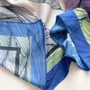 Lenço Quadrado para Mulheres, Design Criativo Estilo Coreano, Xale com Estampa de Plantas e Flores, Moda Elegante para Primavera e Outono, Lenço Quadrado Fino de Sarja