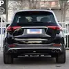Adecuado para 20 Mercedes-Benz Gle Lip Trasero W167 Modificado Gle53Amg Lip Trasero Negro Brillante Salida Cuádruple de Tubo de Escape Surround Pequeño