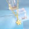 Collar de flores brillantes de plata esterlina S925, colgante de flores de lujo de alta gama con diseño de nicho, elegante cadena de clavícula que combina con todo.