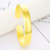 Pulsera Abierta Retro Brillante de 10 mm para Mujer Chapada en Oro Dragón y Fénix Palabra de Bendición Cara Ancha Pulsera de Cobre para Mujer