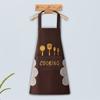 Delantal de Cocina con Dibujos de Cuchillo y Tenedor para Uso Doméstico, Impermeable, Resistente al Aceite y a las Manchas, Nuevo Modelo de Moda para Adultos, Unisex, Venta al por Mayor