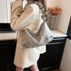 Estilo Coreano Estilo Occidental Bolso de Lazo Bolso de Mujer Elegante Plegado Bolso Nube para Viajar Gran Capacidad Hombro Cruzado de Cuerpo Bolso de Hombro Trendy