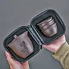 Conjunto de Chá Presente Conjunto de Chá Portátil para Viagem Zisha Vidro Copo Rápido Copo de Justiça Uma Panela Seis Copos Separação de Água e Chá Conjunto Completo