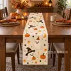 2027 Novo Caminho de Mesa de Halloween Impressão HD Gato Preto Decoração de Festival de Abóboras Caminho de Mesa para Uso Doméstico
