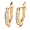 Pendientes de Clip de Zirconia de Diseño Creativo de Nicho Coreano Transfronterizos Europeos y Americanos Pendientes de Personalidad Simples y de Moda para Mujer Joyería al por Mayor