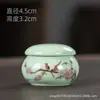 Mini Pote de Chá Cerâmico Pote de Batom Rouge Pote Pequeno Selado para Remédios Pote de Batom Estilo Antigo Cerâmica Cosméticos Frasco para Pó de Fragrância