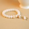 Pulseira de Raiz de Bodhi com Garra de Carvão para Gato Feminina Jade Branco Natural Raiz de Bodhi para Criança Brincar Pulseira de Bodhi de Mão