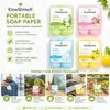 Kineshinex Hojas de Jabón Portátiles para Viaje, Hojas Mini de Papel Jabón, Convenientes para Lavarse las Manos y Limpiar, Fáciles de Llevar, para Uso en Camping
