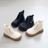 Botas Martin Femininas 2026 Outono/Inverno Novas Botas de Cano Curto Infantis Botas de Estudante Botas de Couro Florais Estilo Britânico para Crianças