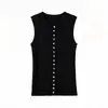 Colete Feminino Elegante Sem Mangas Gola Redonda de Botão Único Estilo Europeu e Americano Transfronteiriço 2026 Nova Moda 5644127