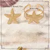 El Nuevo Conjunto de Pulsera y Anillo de Estrella de Mar Simple y Elegante de Temu, Muy Vendido para Mujeres, es Adecuado para Regalos de Vacaciones y para Usar