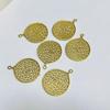 Acessórios de cobre fundido DIY pingente brincos brincos colar pingente de roupa latão cobre bruto redondo antigo