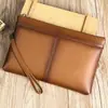 Bolso de Mano para Hombre de Cuero Genuino Bolso de Mano Casual para Hombre Bolso para Hombre de Piel de Vaca de Primera Capa Bolso para Teléfono Móvil Cartera de Gran Capacidad Venta al por Mayor