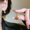 Pendientes de perlas francesas color champán para mujer, 2024, nuevos, elegantes, de alta gama, accesorios únicos para las orejas.