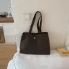 Bolso de Lona a Cuadros Estilo Coreano para Mujer 2026 Nuevo Casual Versátil de Gran Capacidad Bolso Tote para el Viaje Diario Bolso de Hombro