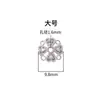 Accesorios de Plata de Ley S925 con Base de Flor Incrustada de Diamantes, Piezas Separadoras Plateadas y Doradas, Bases Base Lisas, Materiales para DIY de Pulseras, Joyería Hecha a Mano