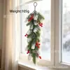 Planta artificial de pino navideño con bayas rojas para colgar en la pared de Amazon transfronterizo, planta artificial de decoración navideña para el hogar