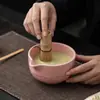 Set de Cuatro Piezas de Matcha Wangchuan: Accesorios para Ceremonia del Té de la Dinastía Song, Tazón de Matcha, Soporte para Batidor de Té, Herramientas para Ceremonia del Té